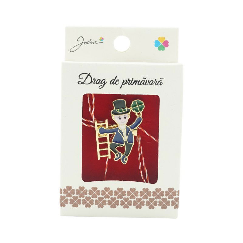 Martisoare - Brosa Mica in Cutie Cosar pe Scara