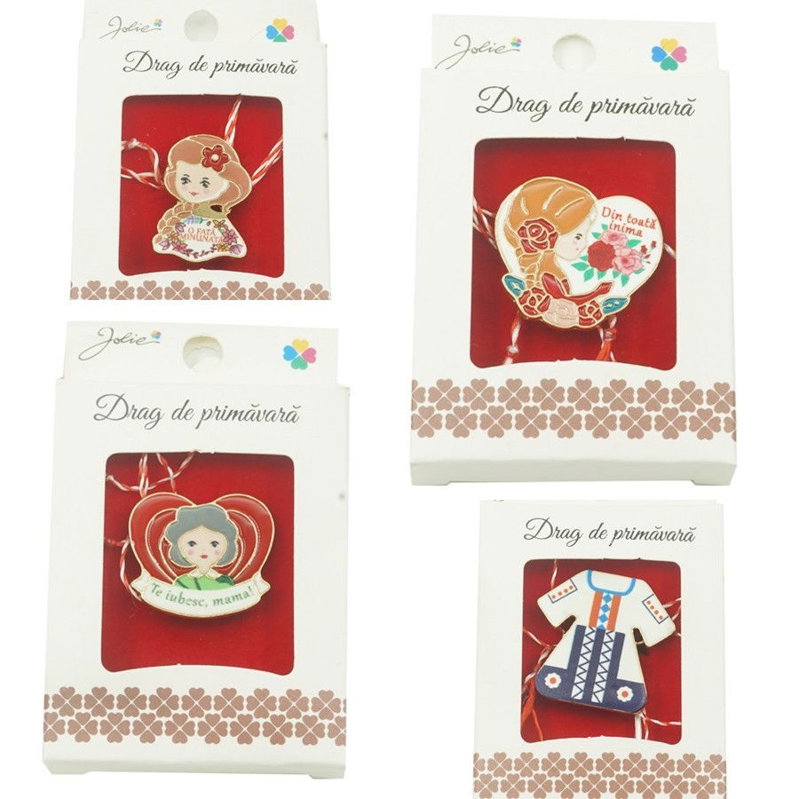 Martisoare Brosa Primavara - Brosa Mica in Cutie, Diverse Modele