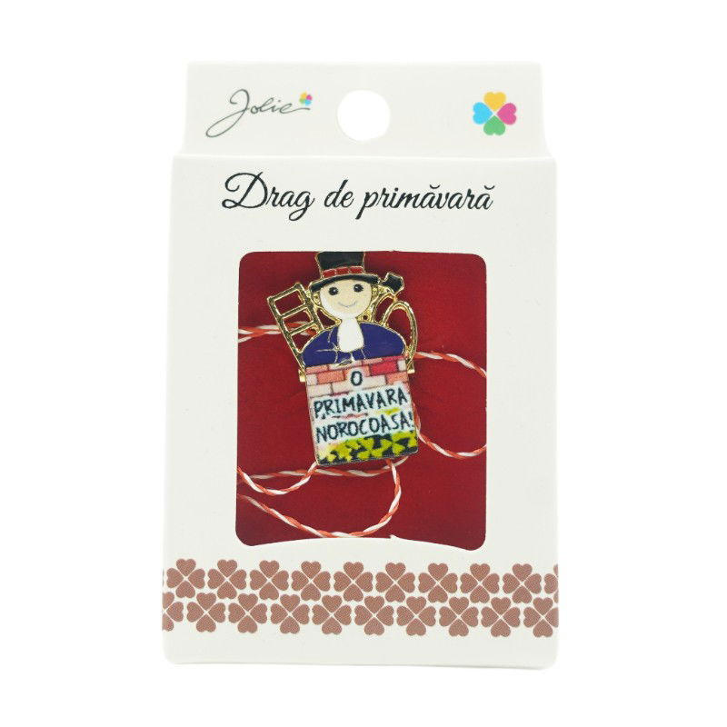 Martisoare - Brosa Mica in Cutie Primavara Norocoasa