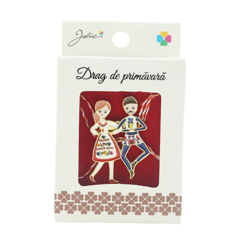 Martisoare - Brosa Mica in Cutie Tineri Dansatori