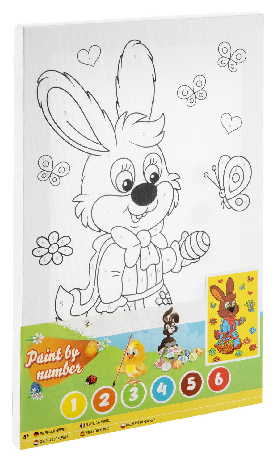 Import - Tablou pictura pe numere - Iepuras cu cosulet