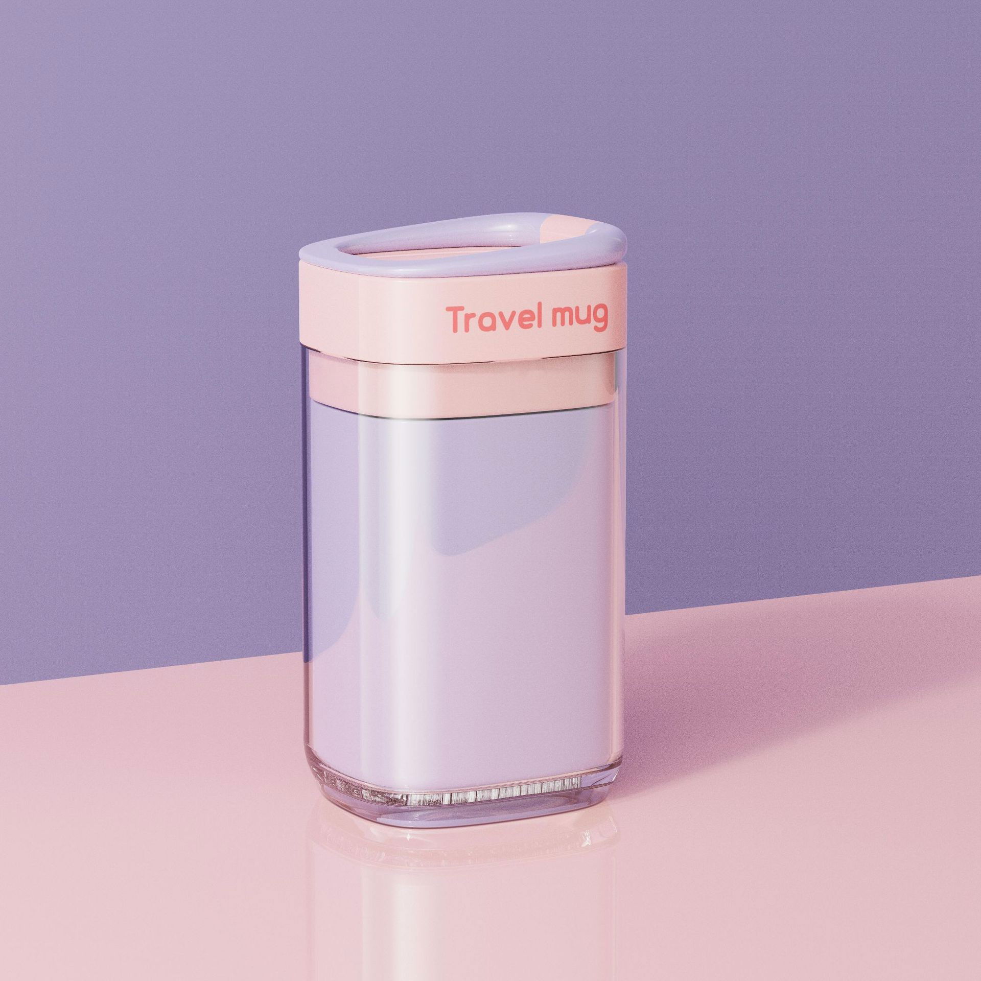 Articole pentru baie - Cana Multifunctionala pentru Voiaj, Flippy, cu Functii de Depozitare si Suport Articole Igiena Dentara, 13 x 6.8 x 6 cm, Roz Mov