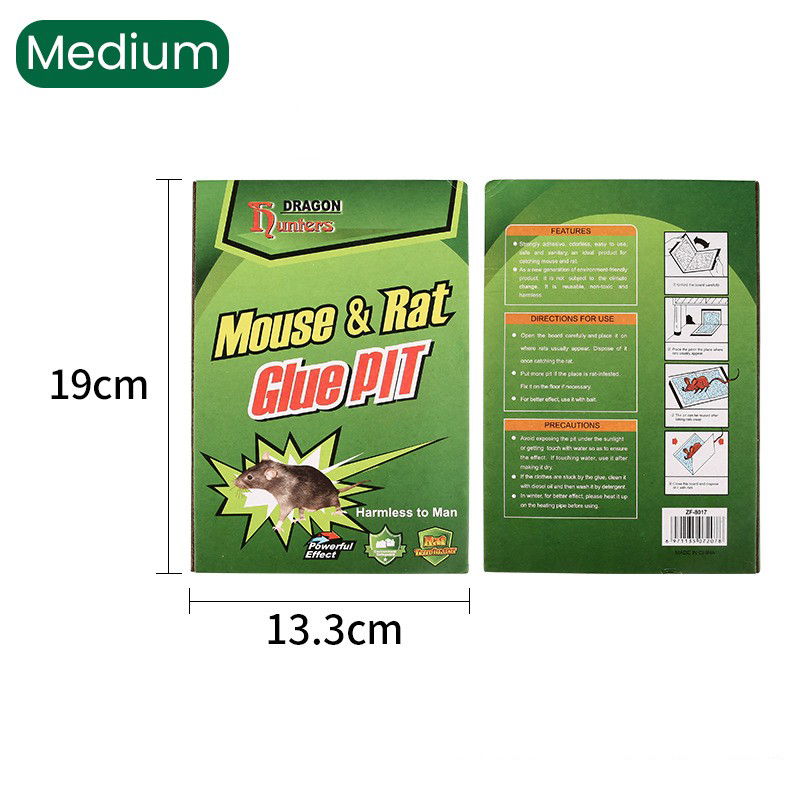 Casa si Bricolaj - Capcana Autoadeziva pentru Soareci, Flippy, Placa Autoadeziva pentru Rozatoare cu Efect Puternic de Imobilizare, Capcana cu Lipici, pentru Uz Casnic, 19 x 13 xm Verde/Galben