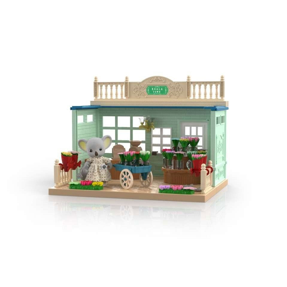 Casa de papusi, magazin cu flori, cu mobilier si figurine [7]