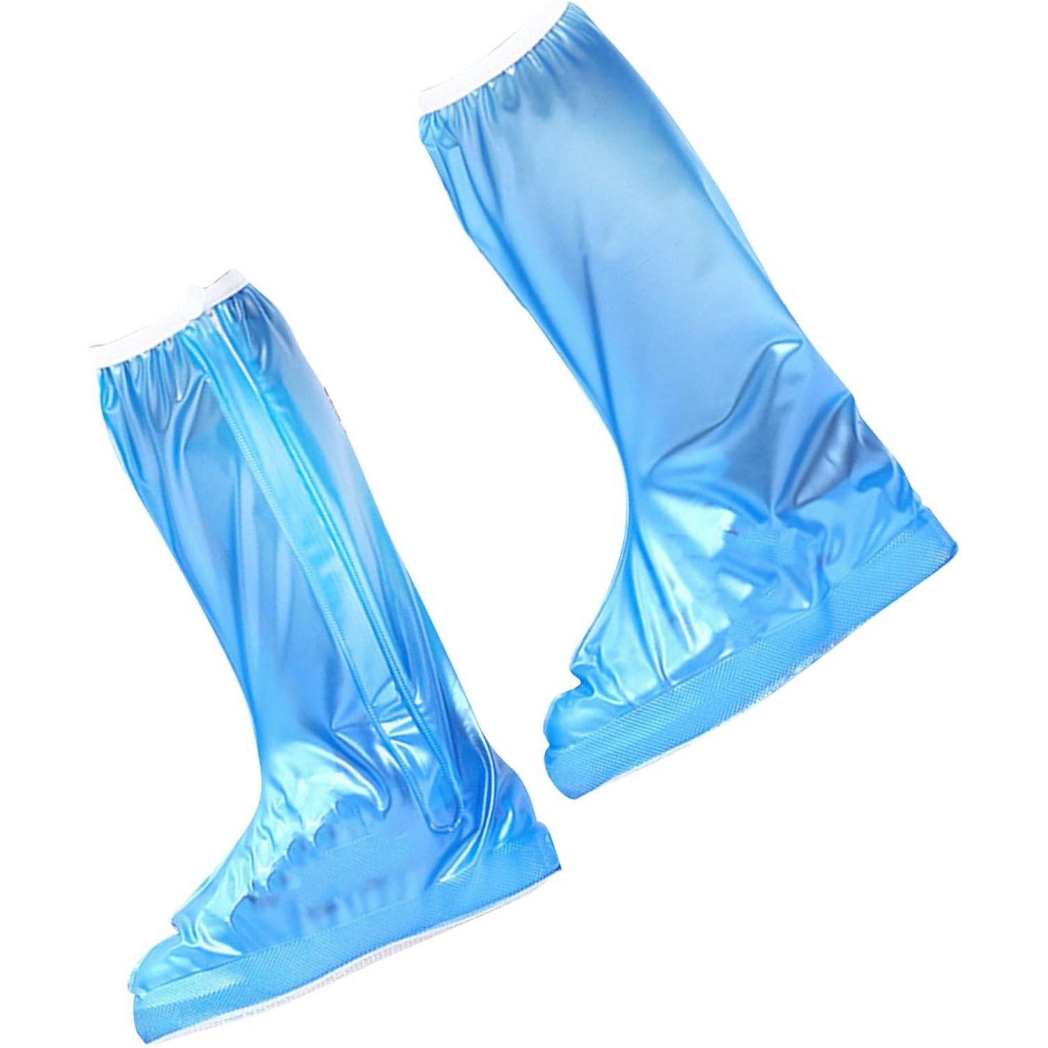 Protectie Incaltaminte pentru Ploaie si Noroi, Flippy, Impermeabila, Talpa Antiderapanta, cu Fermoar si Capsa, Inaltime 40 cm, Marime M 36-37, Albastru [4]