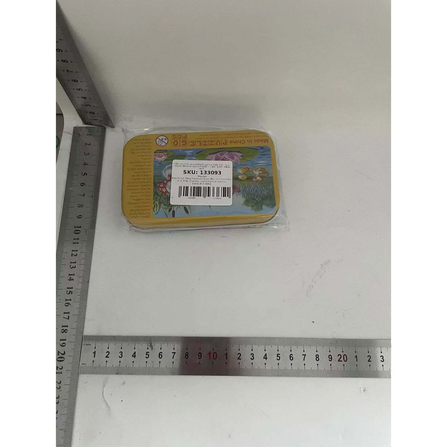 Jucarii educative - Puzzle 60 de Piese din Lemn in Cutie Metalica, Flippy, Model Ratuste, Educativ, Dezvoltare Abilitati Cognitive, pentru Prescolari, 22.5x13.5 cm, Multicolor