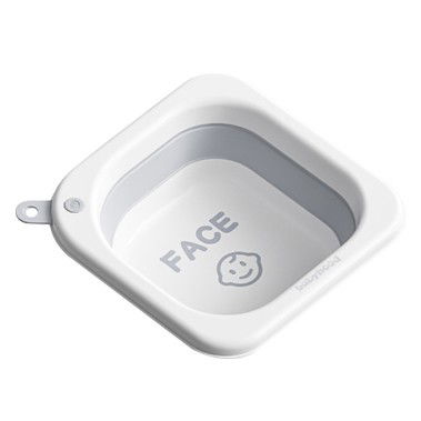 Pentru casa - Lavoar Pliabil, Flippy, pentru Copii 1-8 Ani, 28.5x28.5x10 cm, din PE+PP, 3.5l, Model Fata, Gri