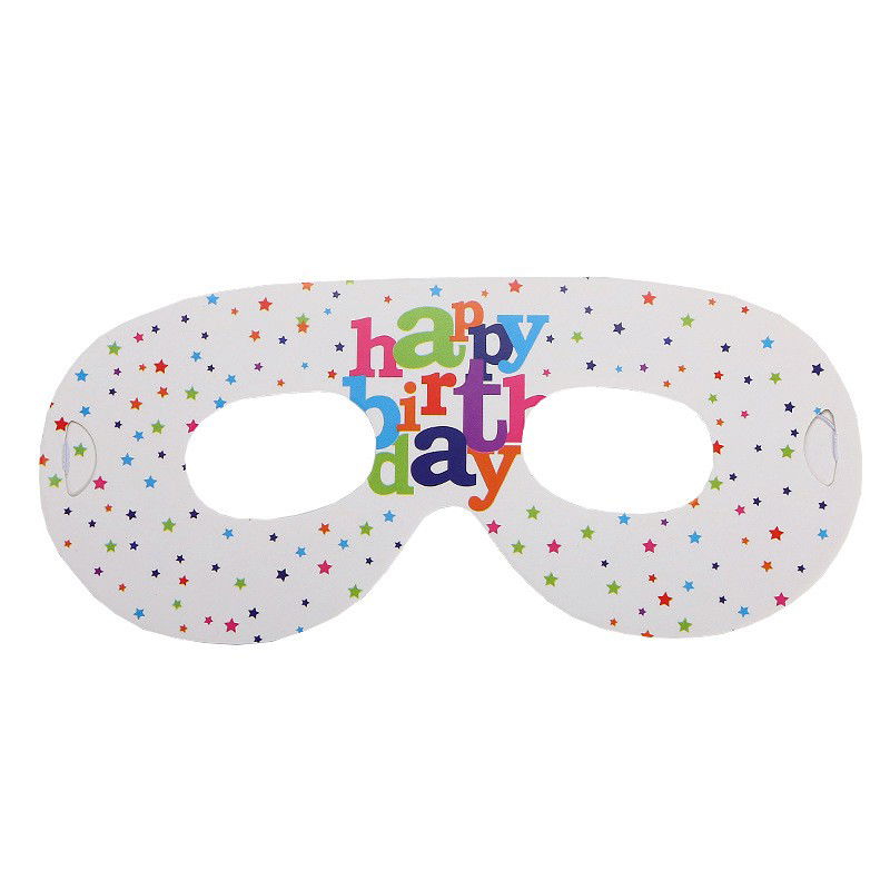 Petrecere - Set 6 Masti Tematice, Flippy, Colectia Happy Birthday, 16 x 6.5 cm, din Carton, Multicolor