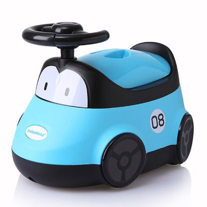 Olita pentru Copii, Flippy, +1an, Portabila, Design Masinuta cu Capac, Model Prietenos, Non-Toxic, Compartiment Detasabil, Usor de Curatat, Albastru [4]