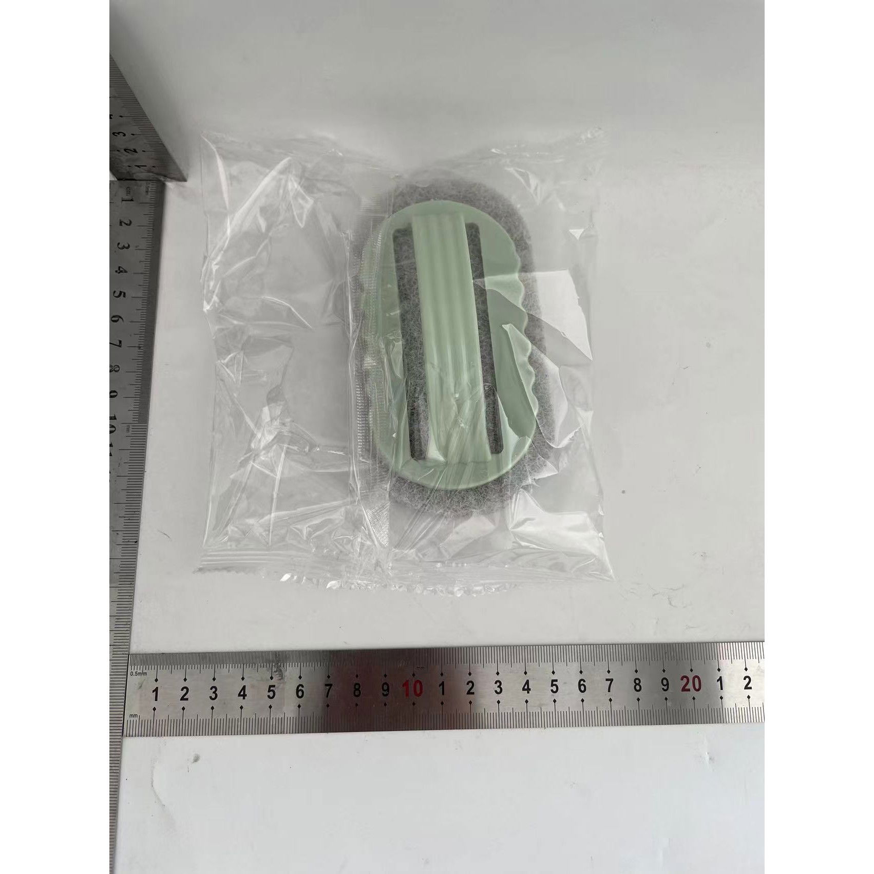 Pentru casa - Perie Burete de curatat cu maner, Flippy, perie pentru gresie, baie, Bucatarie, Verde