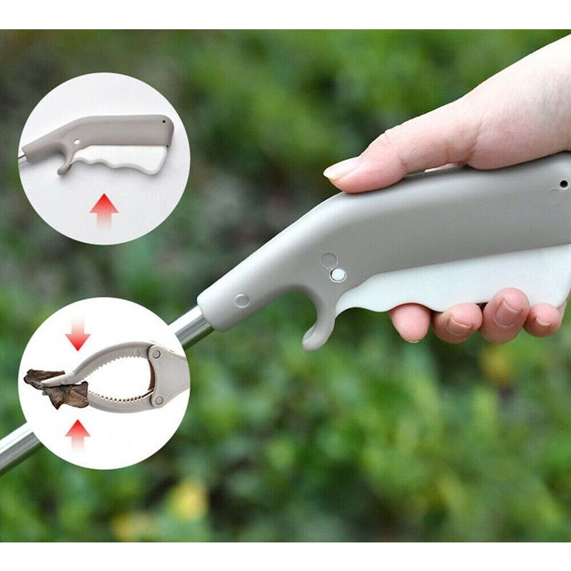 Cleste pentru Colectarea Deseurilor, Flippy, din Metal si Plastic, 77.5 cm, Fara Maini Murdare, Gri [3]