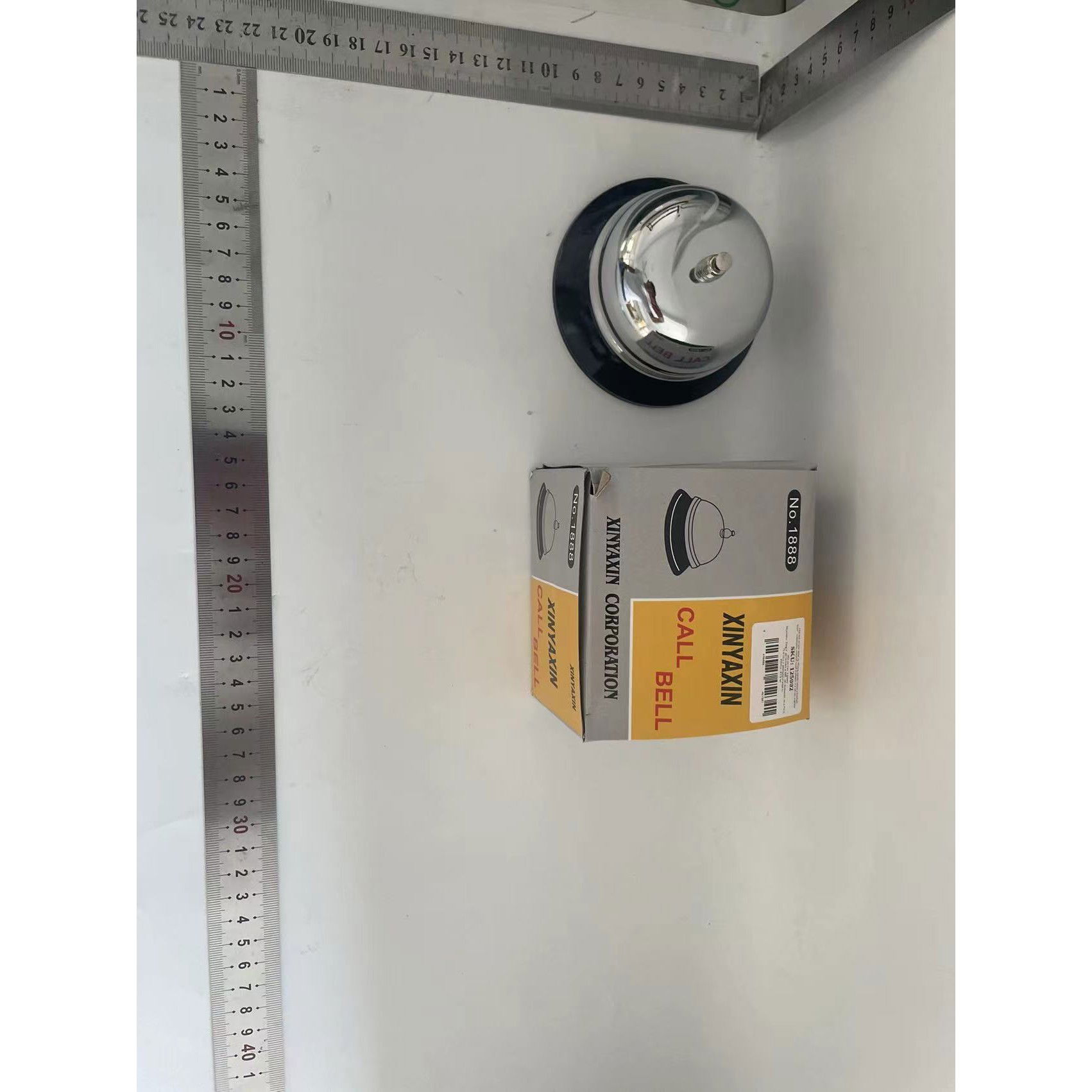 Clopotel sonerie metalica Flippy, pentru receptie hoteluri, baruri, restaurante, material metal si plastic, 6 x 10 cm, argintiu [6]