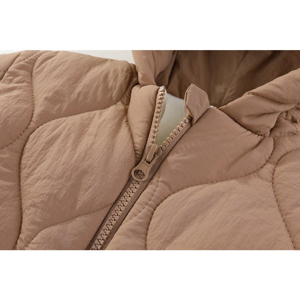 Combinezon de Iarna, Flippy, pentru Bebelusi, din Bumbac, cu Urechi, Mansete Elastice, Unisex, 66 cm, Maro [5]