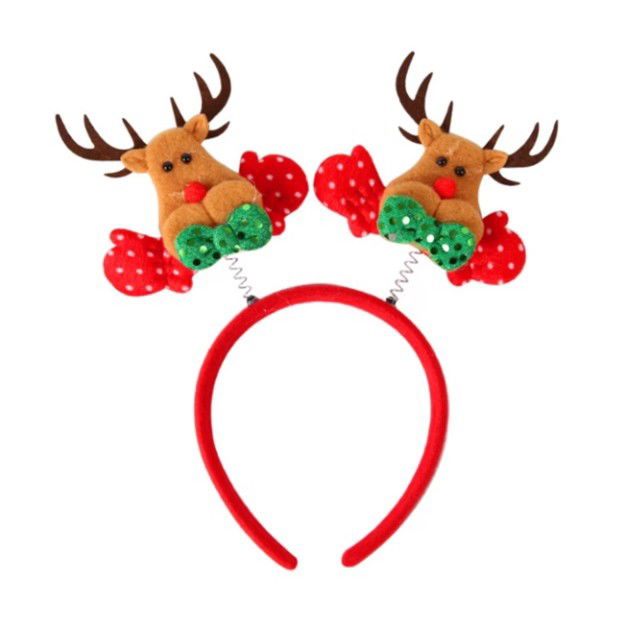 Petrecere - Coronita Decorativa, Flippy, Tema Craciun, 12 x 25 cm, Model Reni, Marime Universala, Multicolor