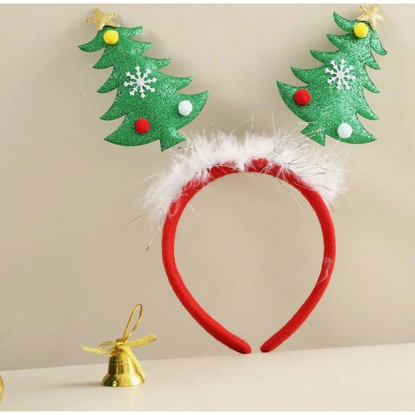 Petrecere - Coronita Decorativa, Flippy, Tema Craciun, 12 x 25 cm, Model Brazi de Craciun, Marime Universala, Multicolor