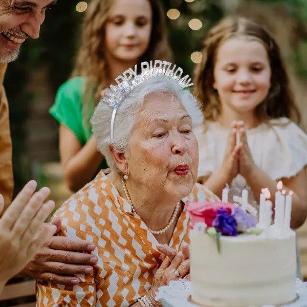 Coronita Decorativa pentru Petreceri, Flippy, Tema Aniversare, Model Happy Birthday, Marime Universala, Argintiu [3]