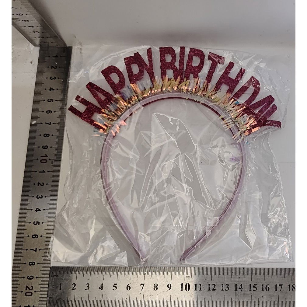 Coronita Decorativa pentru Petreceri, Flippy, Tema Aniversare, Model Happy Birthday, Marime Universala, Roz [6]