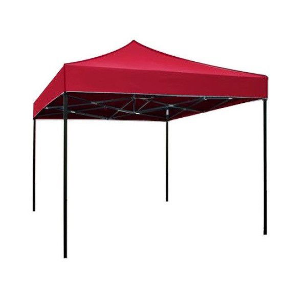 Corturi Evenimente si Articole Camping - Cort pliabil pentru Evenimente, cadru metalic pentru curte si gradina, 2x2 m, Rosu, Flippy