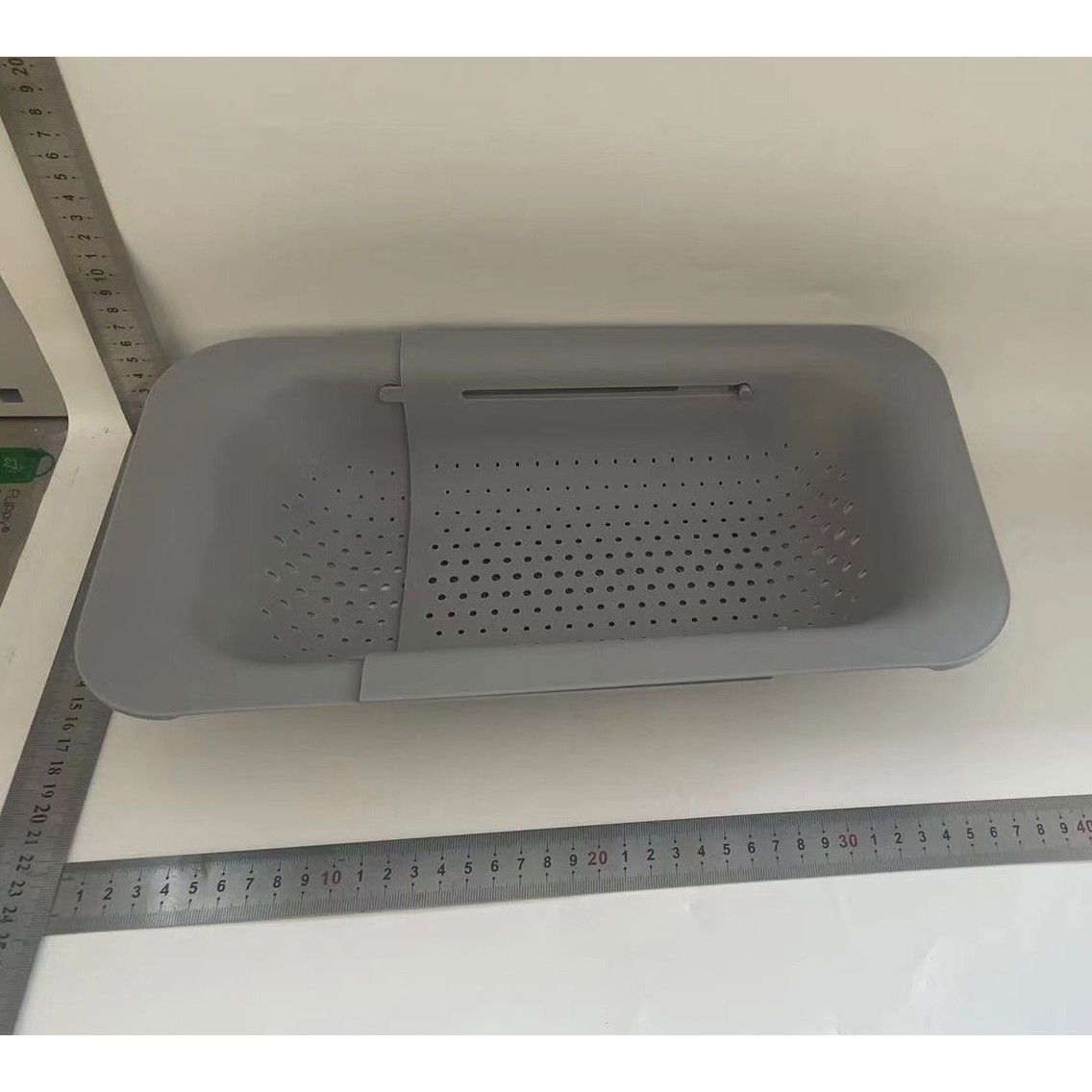 Pentru casa - Cos pentru Scurgere Chiuveta de Bucatarie, Flippy, Plastic, Telescopic, 36x20x5 cm, Gri