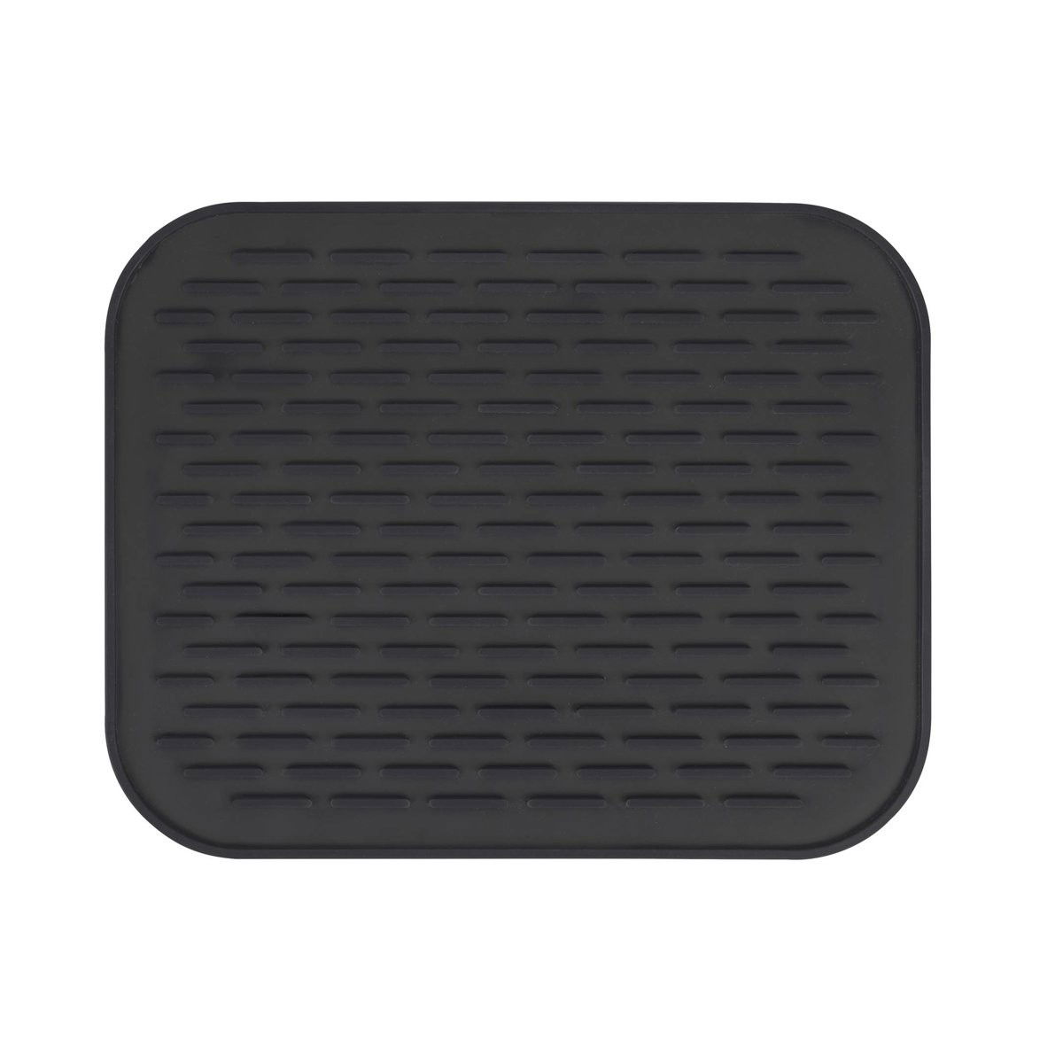 Covoras din Silicon pentru Scurgere Vase, Flippy, Uz Casnic, Rezistent la Temperaturi Ridicate, Izolator, 30x24 cm, Negru [8]