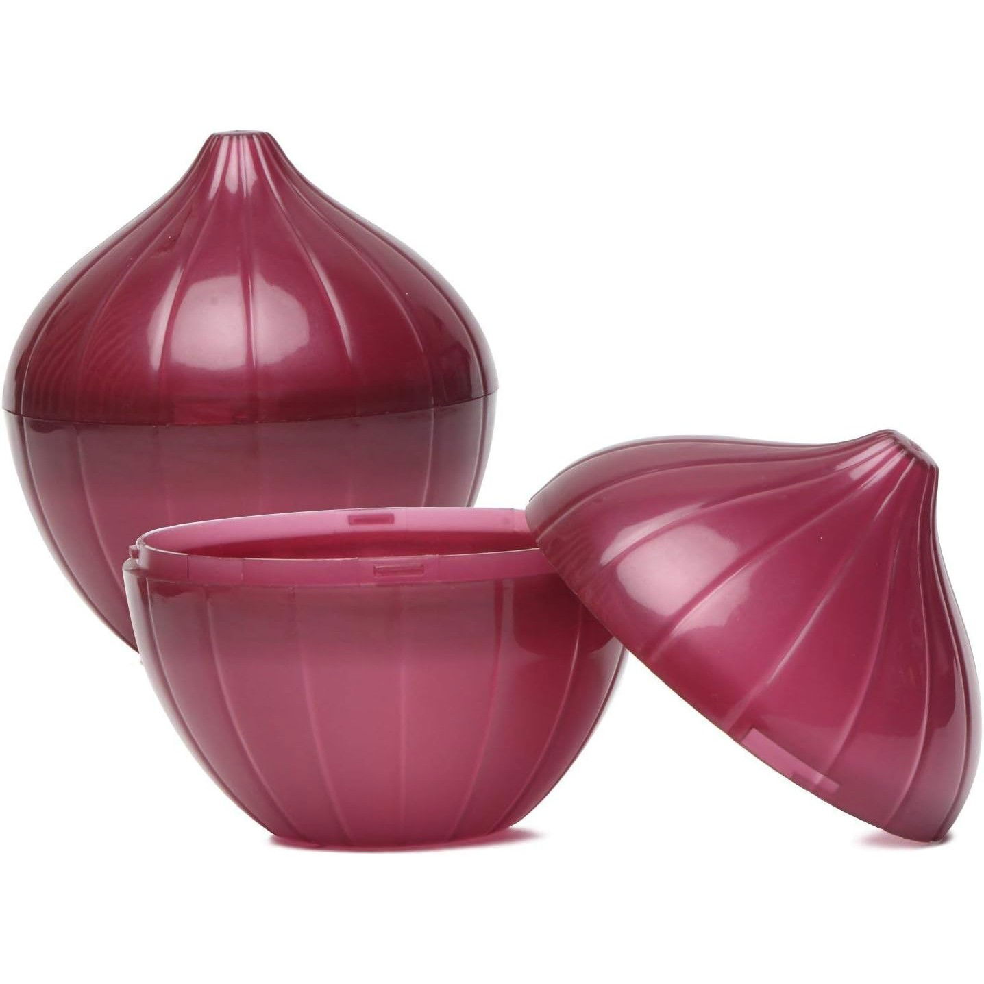 Cutie Alimentara, Flippy, Model Ceapa, din Plastic, 11 x 11 x 12 cm, 500 ml, Rosu [5]