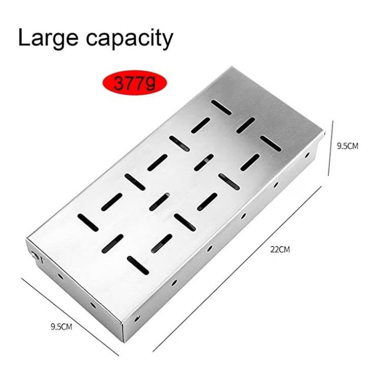 Cutie de afumator pentru gratar Flippy, Inox, 9.6x4.4x22.2 cm, Argintiu [5]