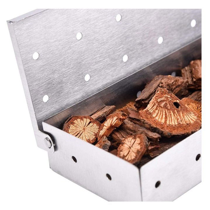 Pentru casa - Cutie de afumator pentru gratar Flippy, Inox, 9.6x4.4x22.2 cm, Argintiu