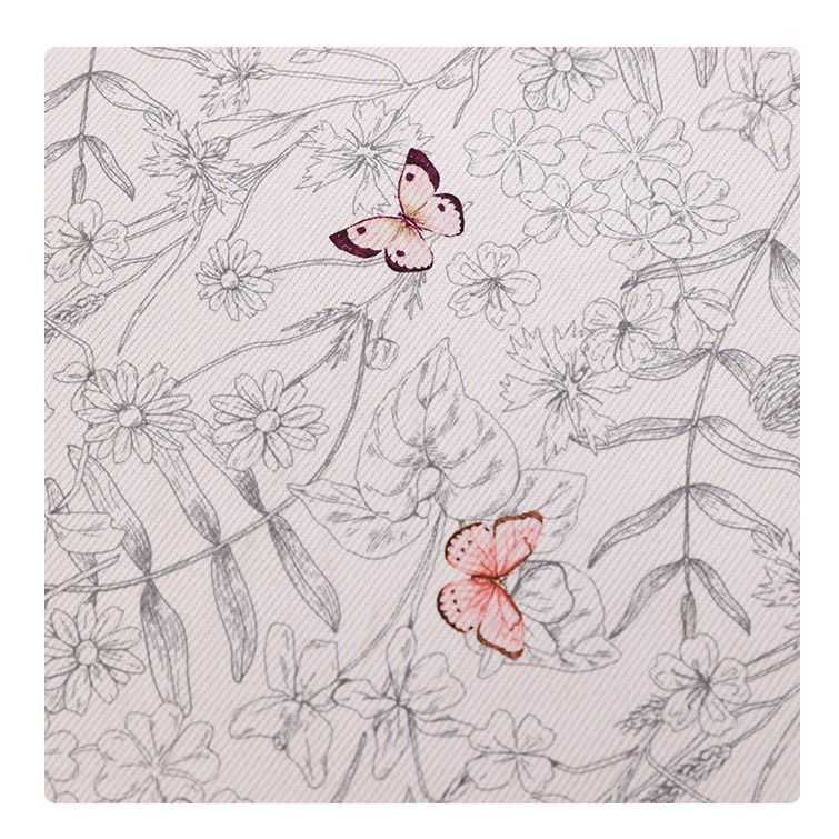 Cutie Depozitare, Flippy, 66L, din Material Textil, 50 x 40 x 33 cm, pentru Haine si Lenjerii, Model Fluturasi, Bej [3]