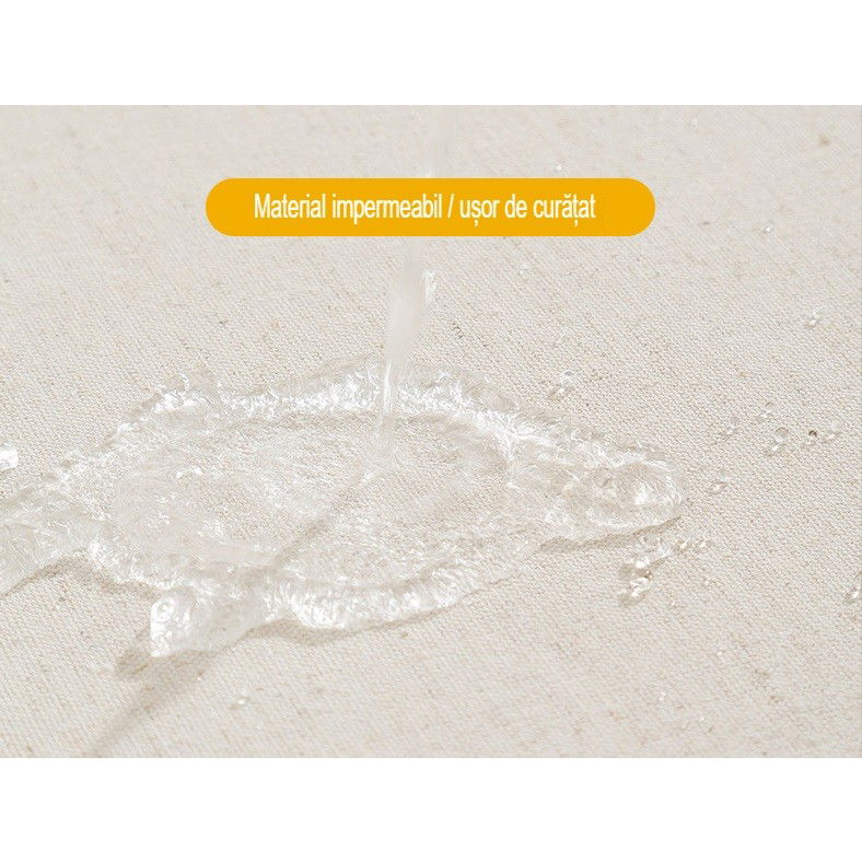 Cutie de Depozitare Pliabila, Flippy, Cu Fereastra si Fermoar Dublu, 66 L, Textil Premium, 50x40x33 cm, Cadru Metalic, Impermeabila, Bej [37]