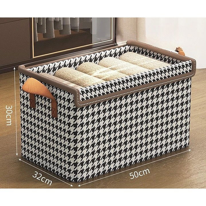 Cutie Depozitare, Flippy, Capac Transparent, Model In Carouri, Model Mare, Maro [3]