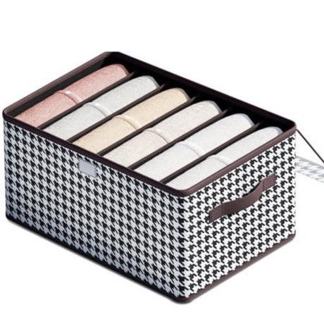 Cutie Depozitare, Flippy, Capac Transparent, Model In Carouri, Model Mic, Maro [9]