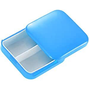 Cutie depozitare medicamente, 2 compartimente, Glisanta, Albastru, Patrata, Flippy, Inchidere etans [5]