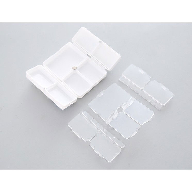 Cutie depozitare medicamente, 7 compartimente sigilate individual, pliabila, portabila, Flippy, Alb/Albastru [2]