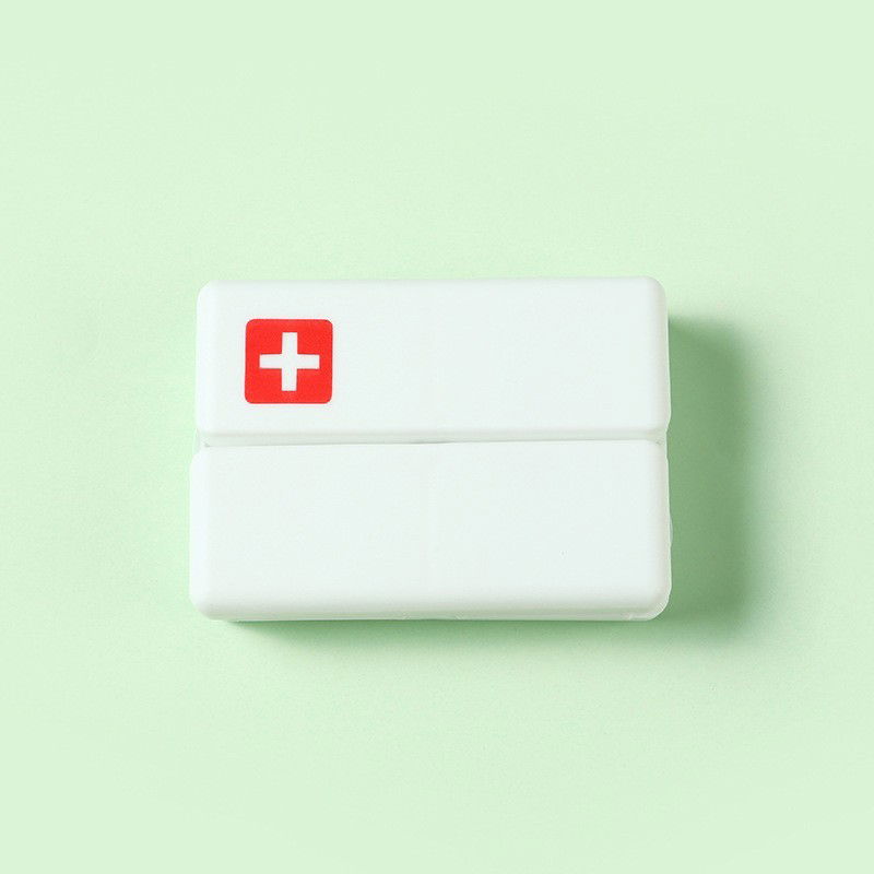 Cutie depozitare medicamente, 7 compartimente sigilate individual, pliabila, portabila, Flippy, Alb/Rosu [5]