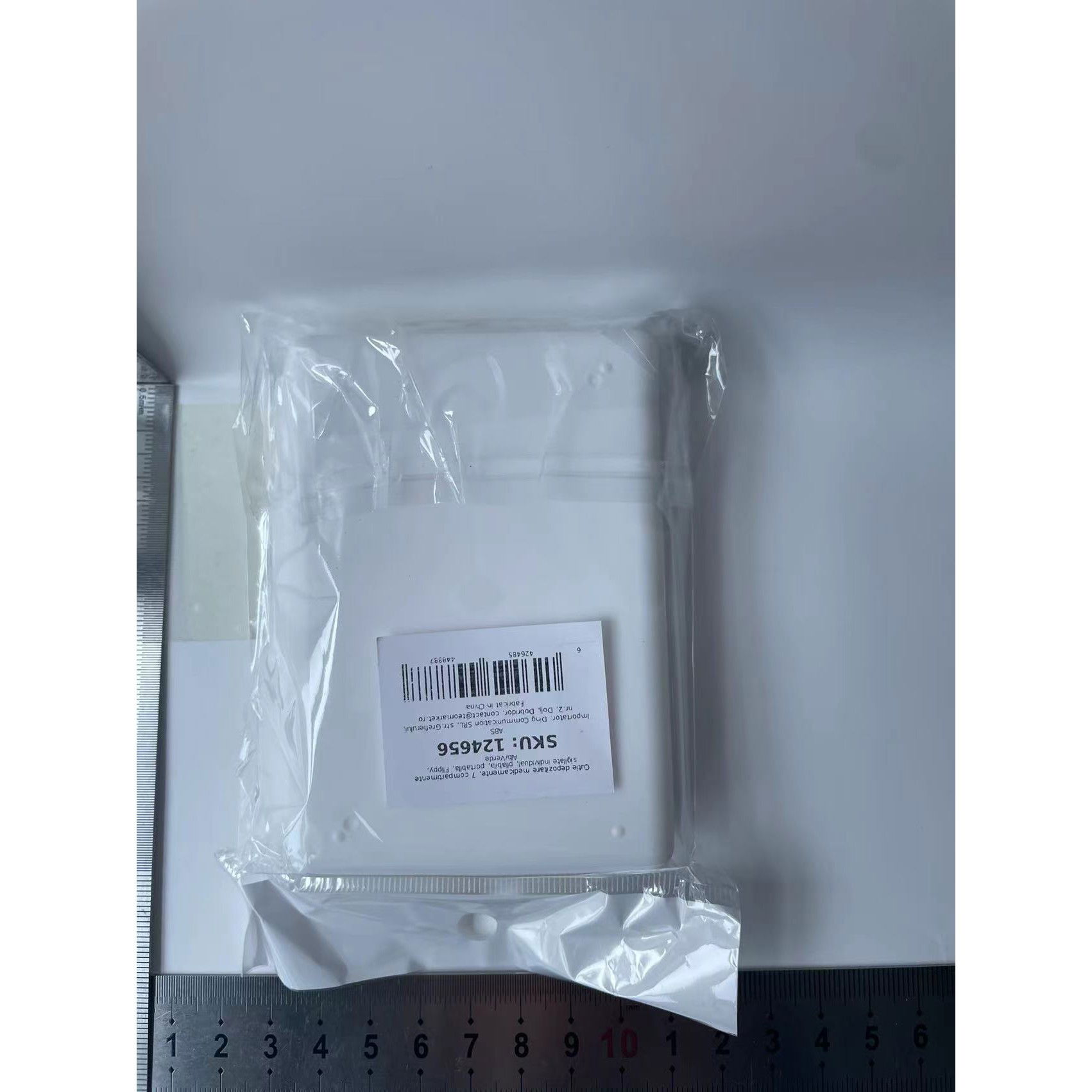 Cutie depozitare medicamente, 7 compartimente sigilate individual, pliabila, portabila, Flippy, Alb/Verde [5]