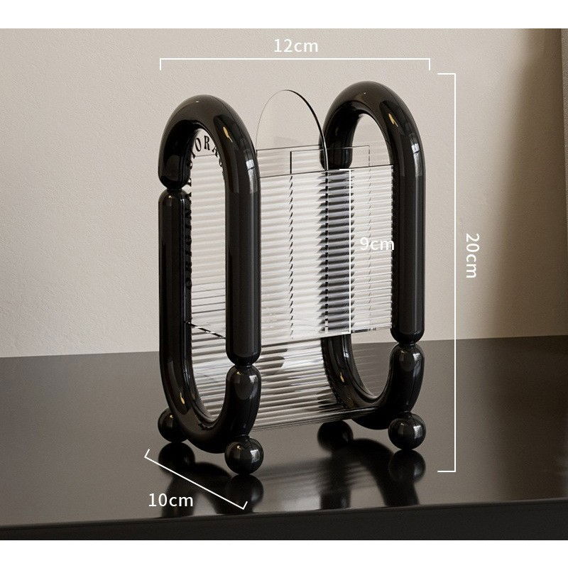 50 - 100 LEI - Cutie pentru Depozitare Cosmetice, Flippy, pentru Pensule, Creioane si Buretei, 4 Compartimente, din Plastic, 12 x 10 x 20 cm, Negru