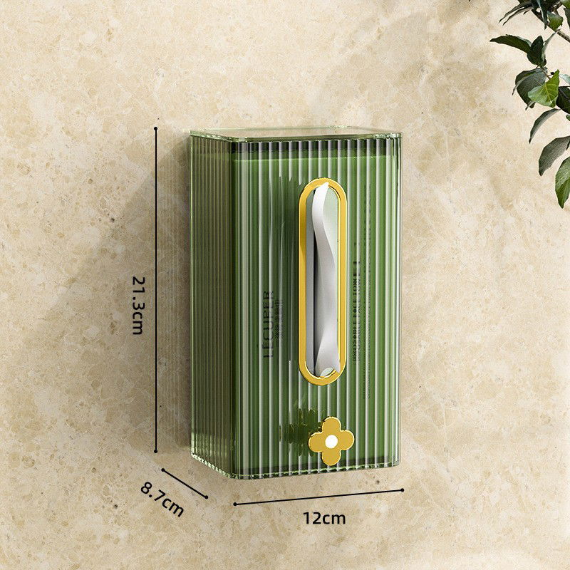 Cutie suport servetele eleganta Flippy, cu montare pe perete sau dulap, material plastic dur, 21.3 x 8.7 x 12 cm, verde [7]