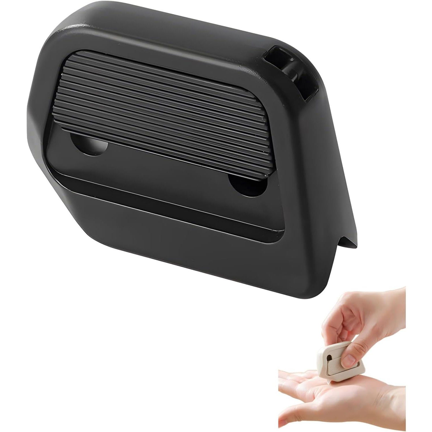 Accesorii Bucătărie - Cutter Portabil, Flippy, din ABS, Magnetic, Lama Ceramica, Autoretractabila, Universal, Negru