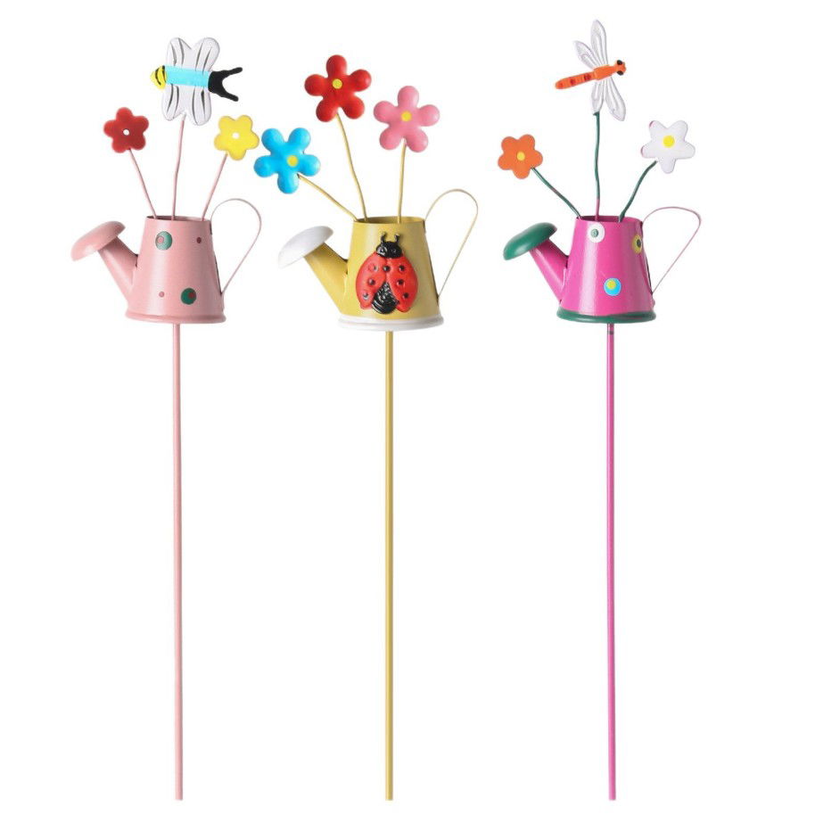 Articole pentru Gradina si Bricolaj - Set 3 Decoratiuni de Gradina, Flippy, Model Stropitoare, din Fier, 28 x 5 cm, Multicolor