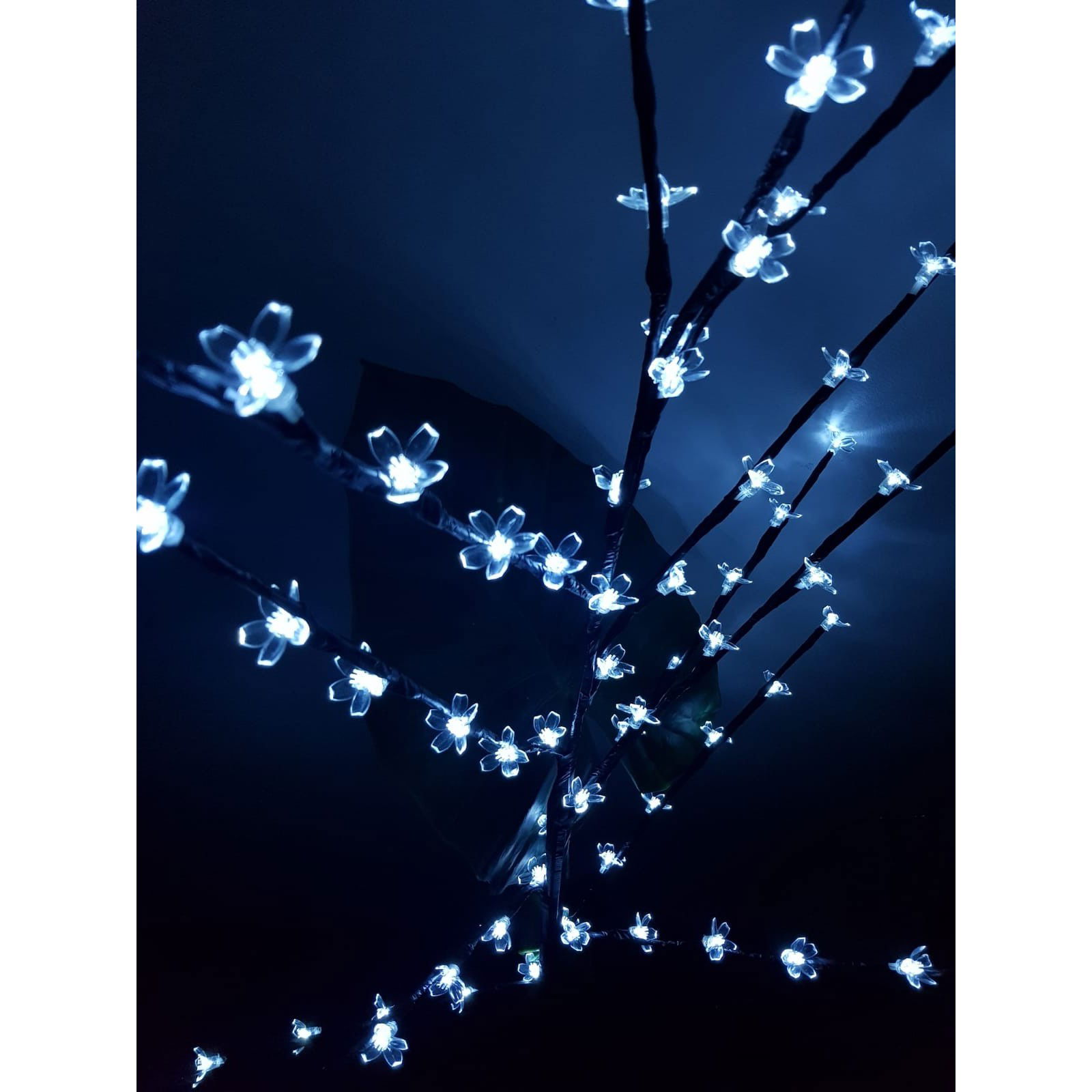 Decoratiune Luminoasa Crenguta cu Baterii 72 LED -uri Flori Alb Rece [5]