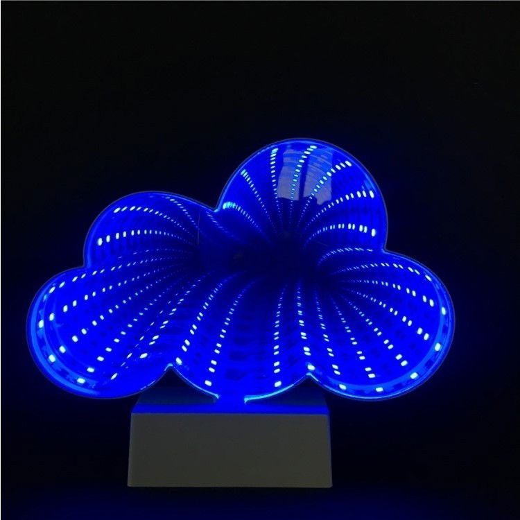 Decoratiune Luminoasa cu Baterii/USB Neon Model Norisor 20 cm Alb Rece [4]