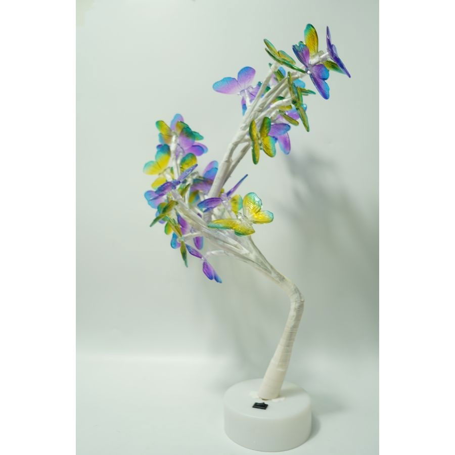 Pentru casa - Decoratiune luminoasa, Flippy, Tip copac cu fluturi, cu baterii/USB