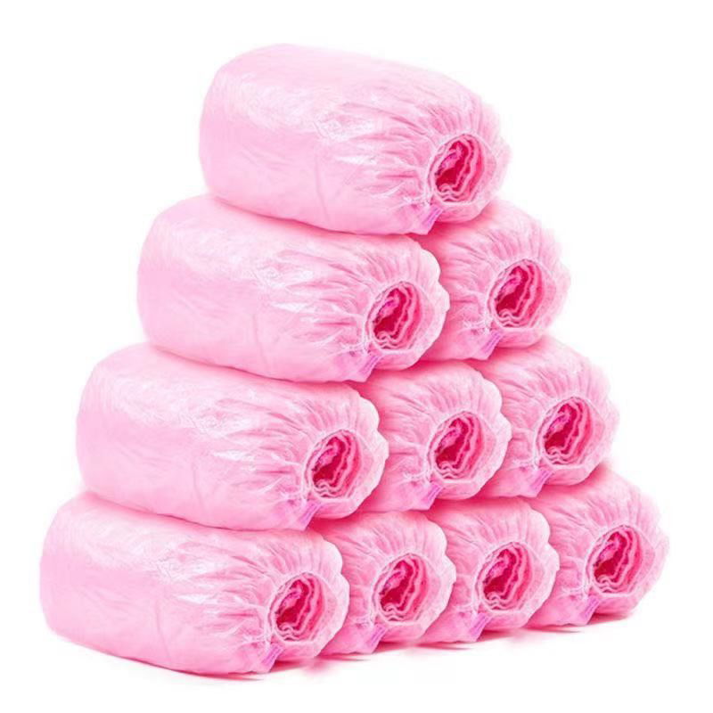 Pentru casa - Set 100 Huse de Pantofi Impermeabile de Unica Folosinta, Flippy, Universale, Roz, pentru Zile Ploioase