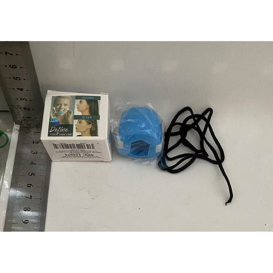 Dispozitiv de Tonifiere Faciala, Flippy, din Silicon, Corectare Mandibula/Maxilar, Albastru [7]