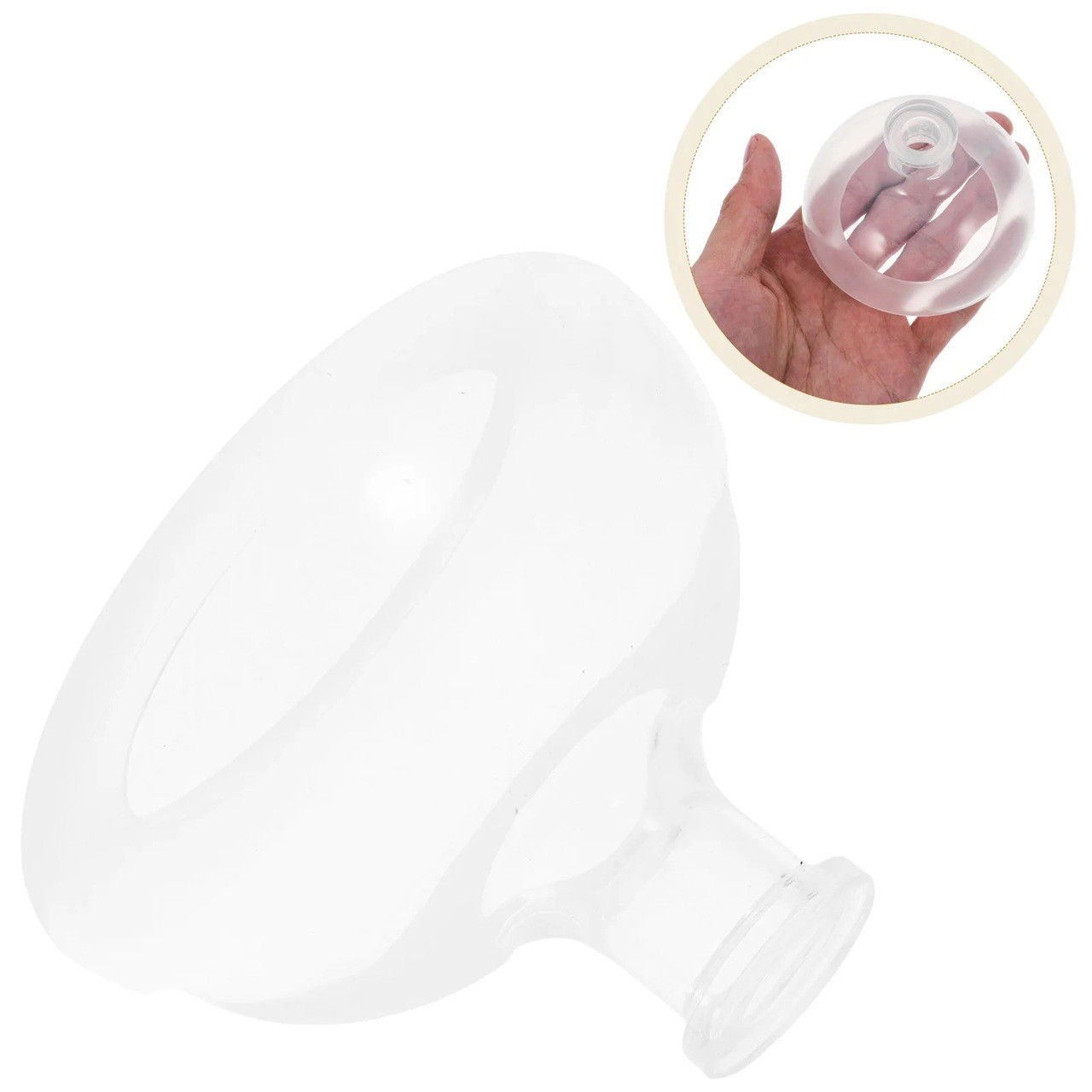 10 - 25 LEI - Dispozitiv Terapeutic Sputa, Flippy, Cupa pentru Terapie Toracica, Dispozitiv de Eructare, pentru Sugari si Copii, 7.5 x 6 cm, din Silicon, Transparent