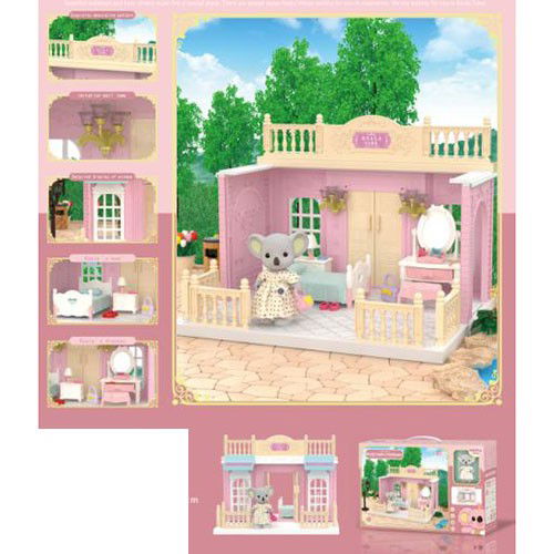 50 - 100 LEI - Set dormitor pentru papusi cu mobilier si figurina, Flippy