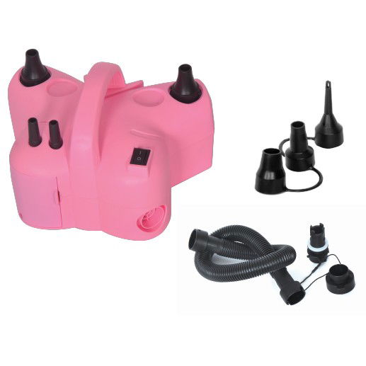 Petrecere - Pompa Electrica de Umflat Baloane, Flippy, cu Doua Iesiri, Accesorii Incluse, 220V, Putere 600W, Accesorii petrecere, Roz