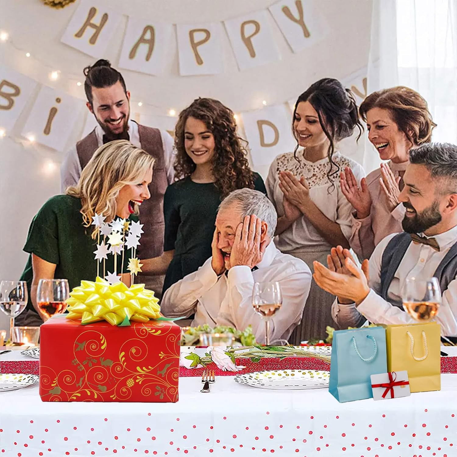 10 - 25 LEI - Fata de Masa, Flippy, din PEVA, Imprimeu Buline, 137 x 274 cm, Impermeabila, Fara Pete, Curatare Rapida, Rosu