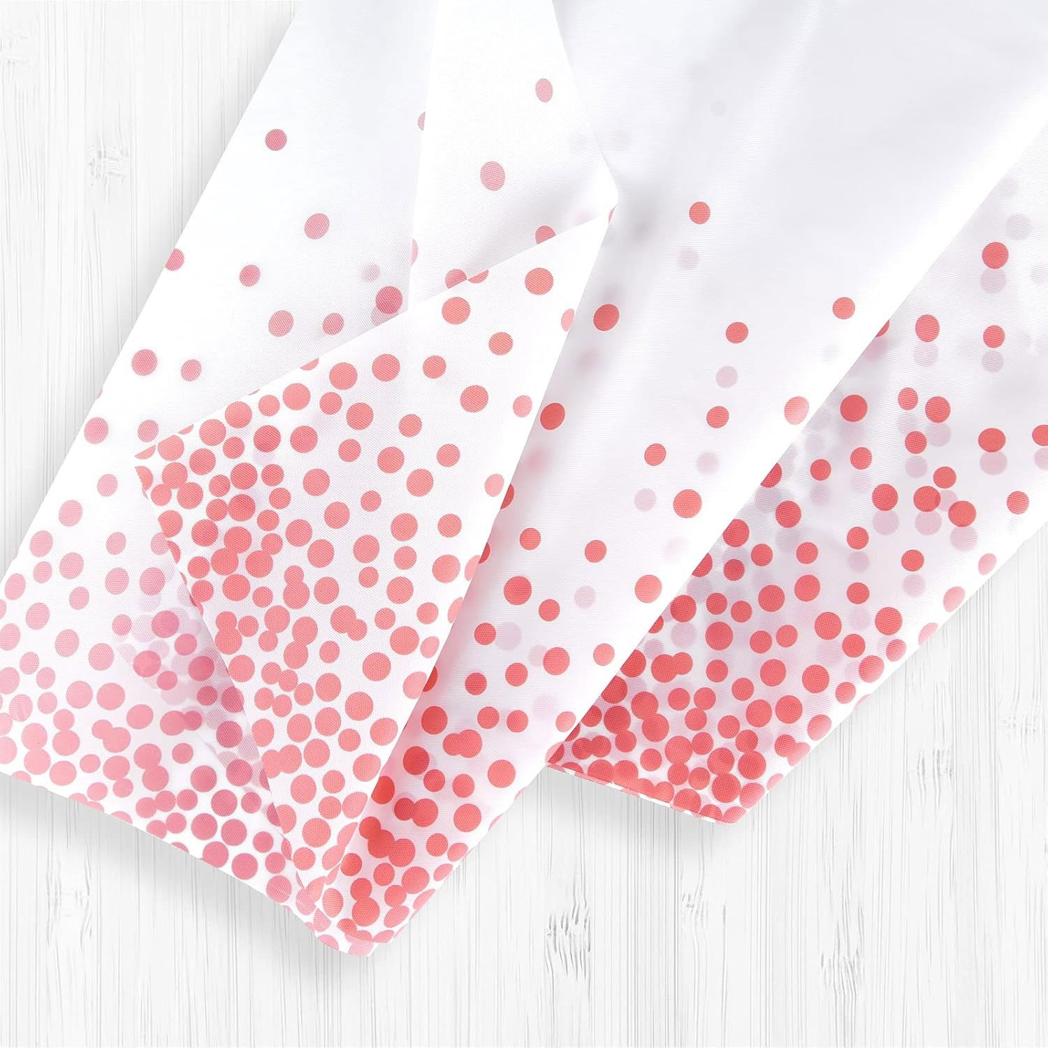 Fata de Masa, Flippy, din PEVA, Imprimeu Buline, 137 x 274 cm, Impermeabila, Fara Pete, Curatare Rapida, Roz Gold [4]