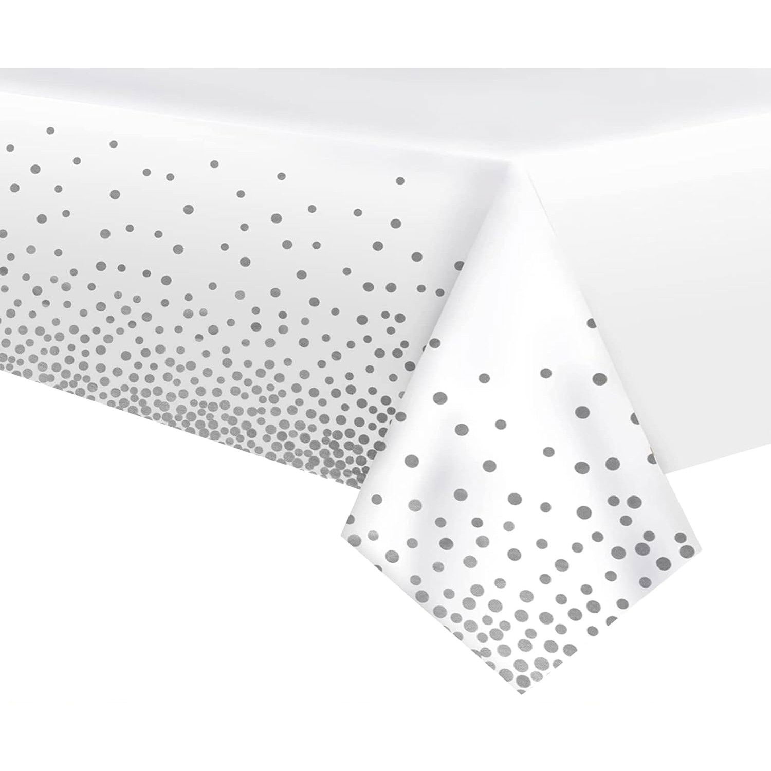 10 - 25 LEI - Fata de Masa, Flippy, din PEVA, Imprimeu Buline, 137 x 274 cm, Impermeabila, Fara Pete, Curatare Rapida, Gri